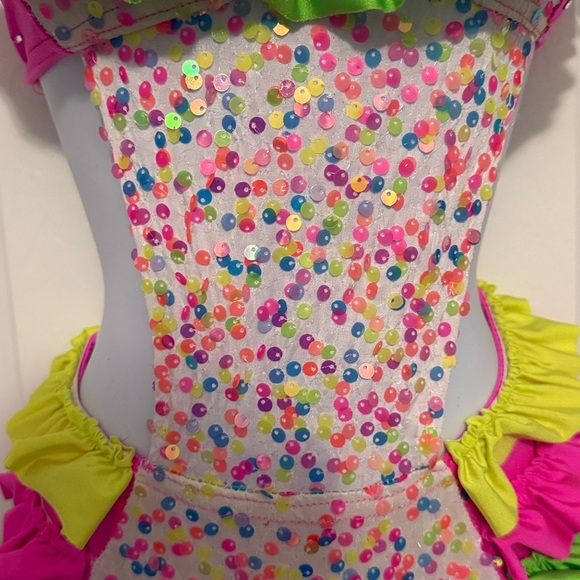 Colorful Ruffled sequin dance custom - Picture 3 of 8